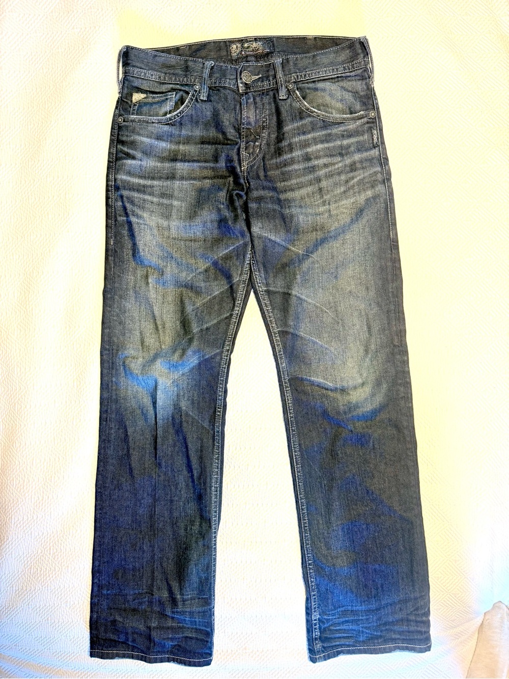Silver Jeans Co Zac Men's Dark Wash Blue Straight Leg Jeans